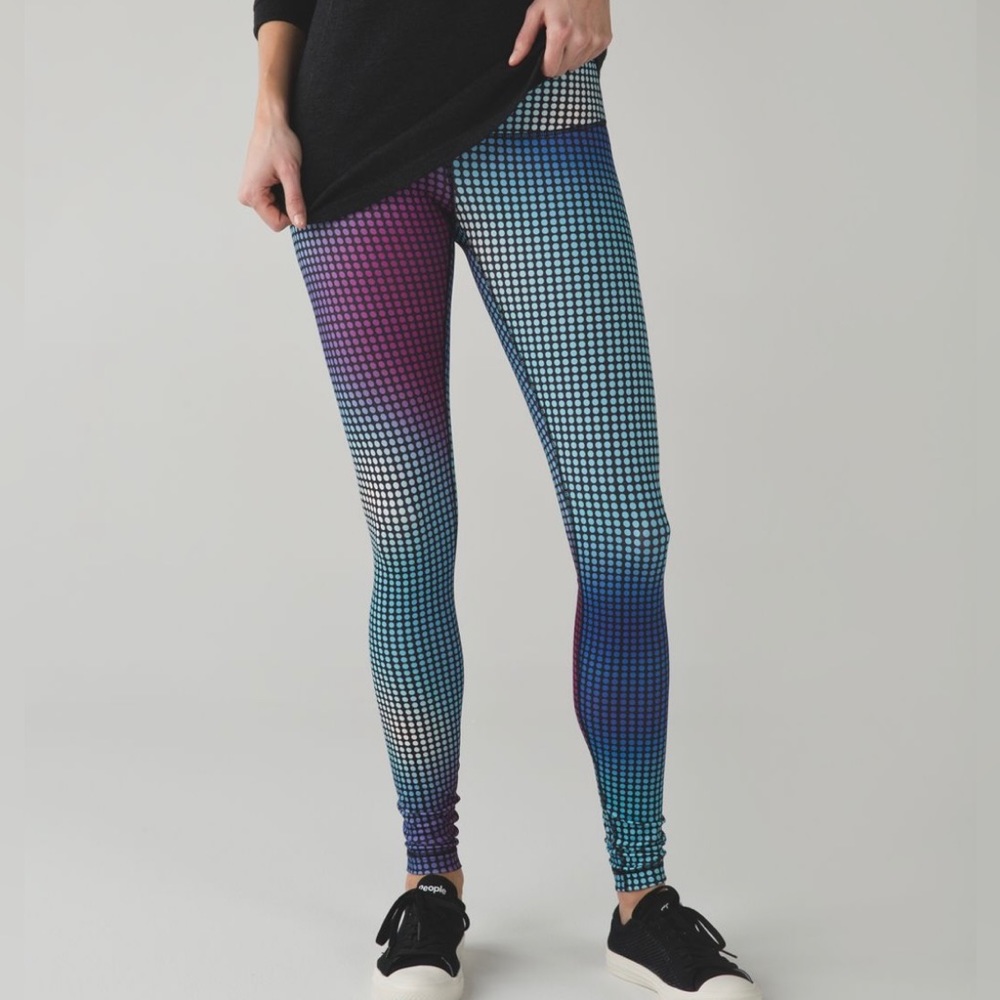 Lululemon Wunder Under Pant III, Cosmic Dot White Multi / Black